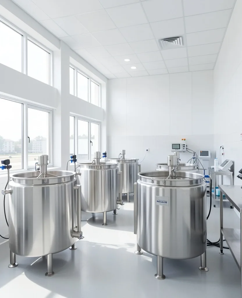 Clean supplement manufacturing facility interior