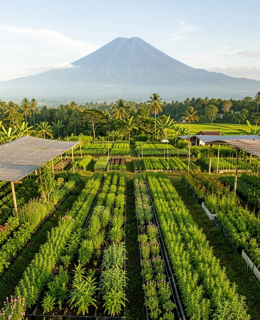 Botanical ingredient source farm in Indonesia